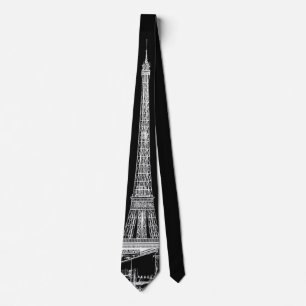 Eiffel tornParis Cityscape skissar manar Tie Slips