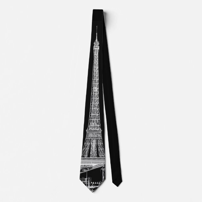 Eiffel tornParis Cityscape skissar manar Tie Slips (Framsida)