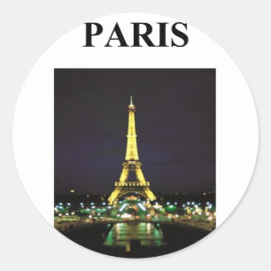 eiffel tornparis frankriken runt klistermärke