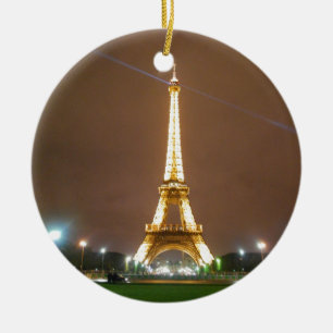 Eiffel tornParis frankriken - Springtimeafton Julgransprydnad Keramik
