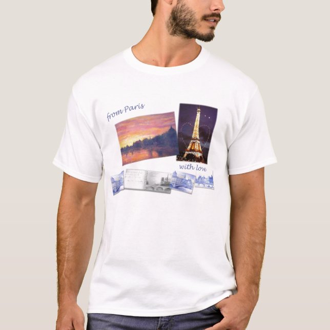 EIFFEL TORNPARIS SOUVENIR T-SHIRT (Framsida)