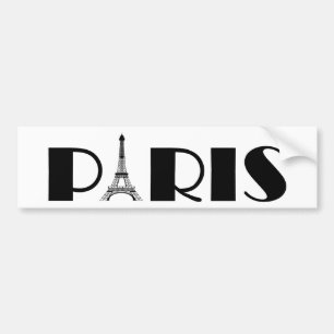 Eiffel tornParis svart & vit Bildekal