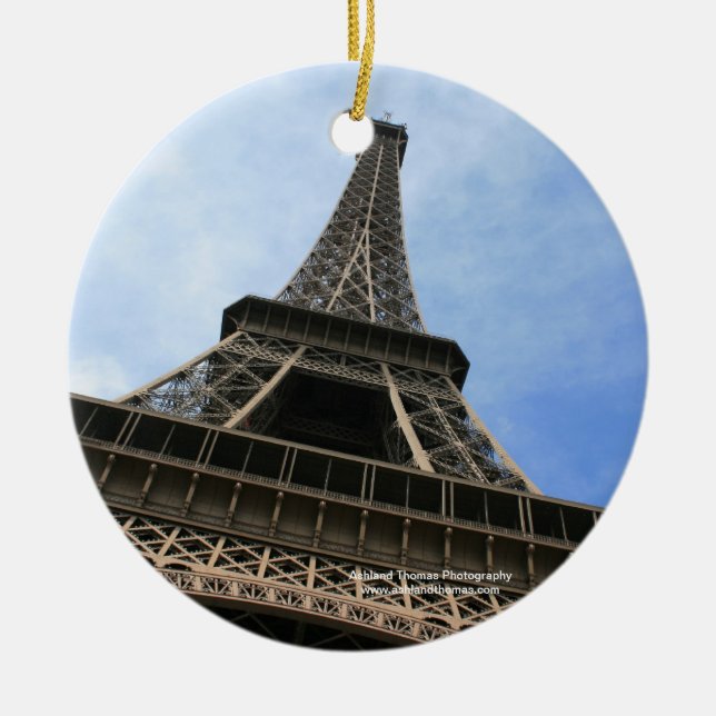 Eiffel tornprydnad julgransprydnad keramik (Framsidan)