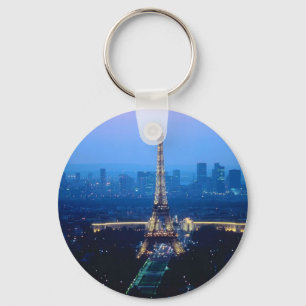 Eiffel tornskymning nyckelring