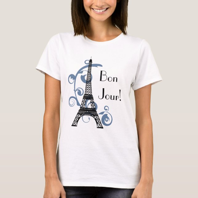 Eiffel tornT-tröja T-shirt (Framsida)