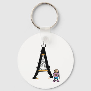 Eiffel torntecknad nyckelring