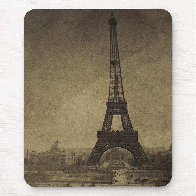 Eiffel tornvintage Stereoview Musmatta (Framsidan)