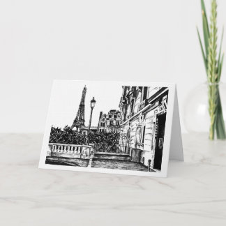 Eiffel Tower 5x7 Note Card Tack Kort