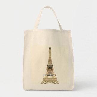 Eiffel Tower Chic Canvas Tote Bag Tygkasse