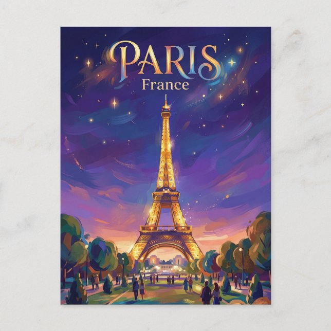 Eiffel Tower France Vykort (Framsida)