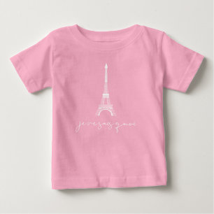 Eiffel Tower Je Ne Sais Quoi Söt Rosa T Shirt