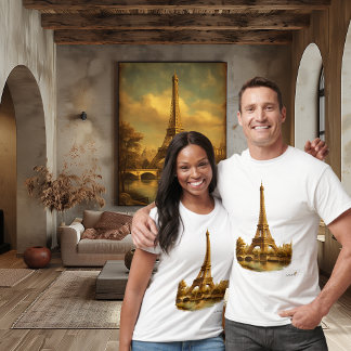 Eiffel Tower Mid-Century | Retro Vintage Paris T Shirt