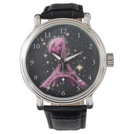 Eiffel Tower Night Moon           Armbandsur