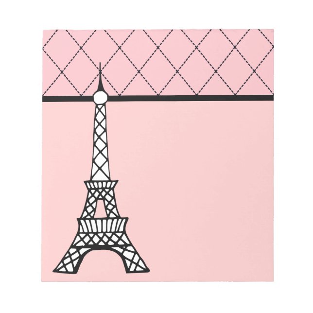 Eiffel Tower Rosa Paris Anteckningsblock Present (Framsida)