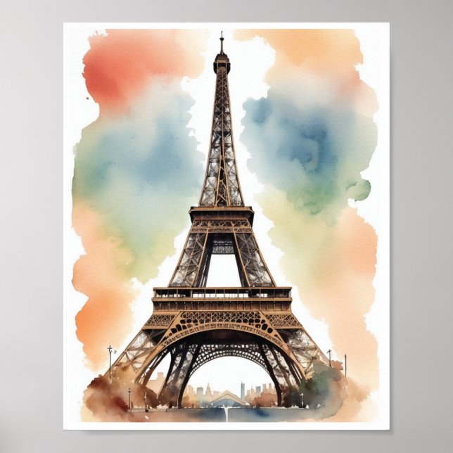 Eiffel Towerr Poster Wall Art Room Decor (Framsidan)