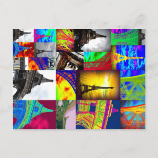 eiffelkollage vykort