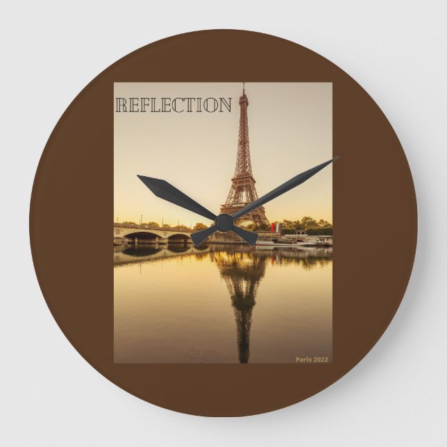 Eiffelreflektioner Stor Klocka (Framsida)