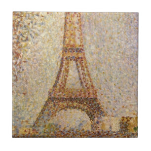 Eiffeltornet av Georges Seurat, Vintage Fine Art Kakelplatta