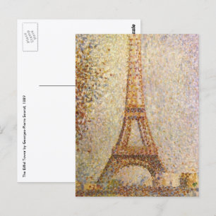Eiffeltornet av Georges Seurat, Vintage Fine Art Vykort
