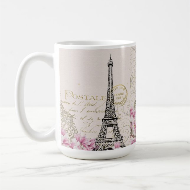 Eiffeltornet Bästa Bröllopsdestination Paris Europ Kaffemugg (Vänster)