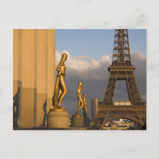 Eiffeltornet från Palais de Chaillot, Paris, Vykort (Framsida)