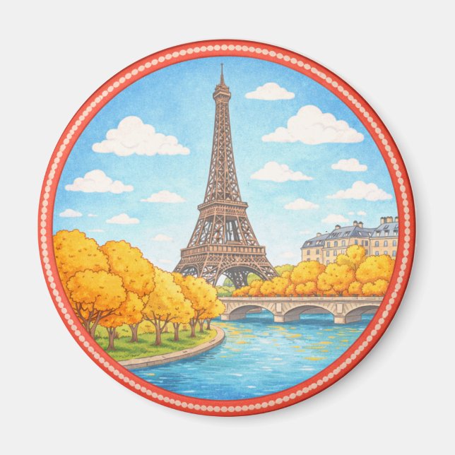 Eiffeltornet i Paris Magnet (Framsidan)