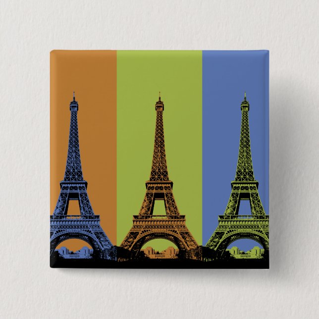Eiffeltornet i Paris Triptych Knapp (Framsida)