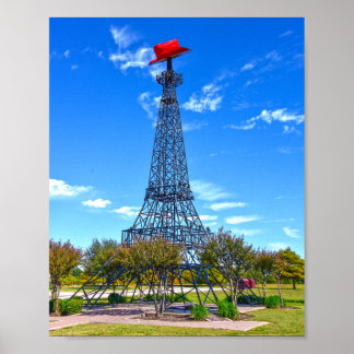 Eiffeltornet iförd röd cowboyhatt, Paris, Texas Poster