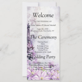 Eiffeltornet Lavendel Romantik Bröllopsprogram