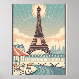 Eiffeltornet Paris Affisch