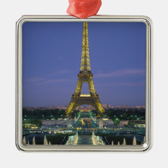 Eiffeltornet, Paris, Frankrike 2 Julgransprydnad Metall (Framsidan)