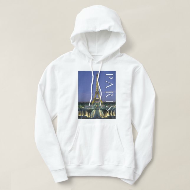 Eiffeltornet | Paris, Frankrike Hoodie (Design framsida)