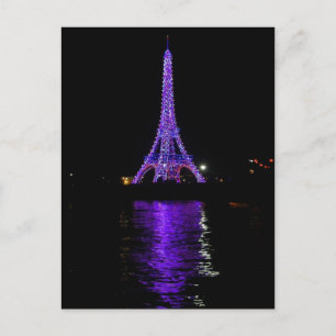 Eiffeltornet Paris Frankrike Konst Ljus Öde Vykort