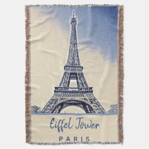 Eiffeltornet Paris Frankrike Landmärke Filt