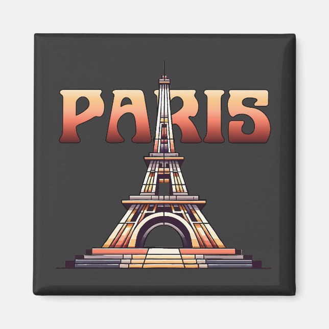 Eiffeltornet Paris Frankrike Magnet (Framsidan)
