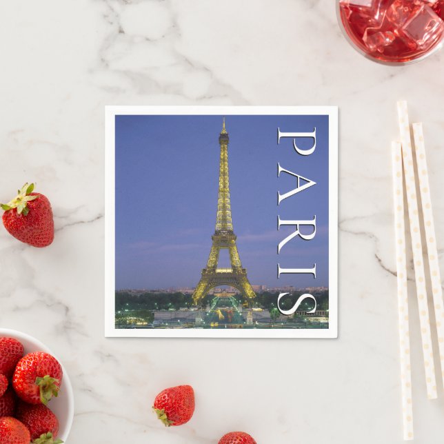 Eiffeltornet | Paris, Frankrike Pappersservett (Insitu)