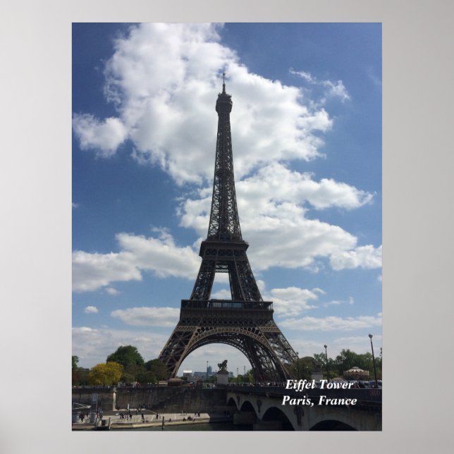 Eiffeltornet Paris Frankrike  Poster (Framsidan)