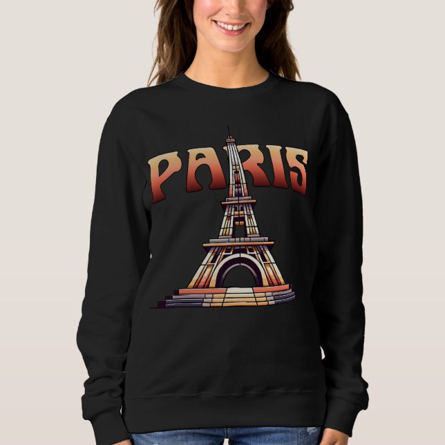 Eiffeltornet Paris Frankrike T Shirt (Framsida)