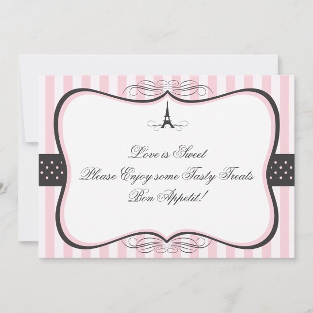 Eiffeltornet Paris Godis Skylt (Framsida)