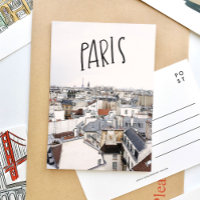 Eiffeltornet Paris Handletterad Postkort