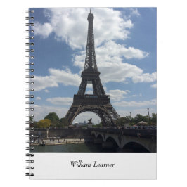 Eiffeltornet Paris Personlig Journal Anteckningsbok