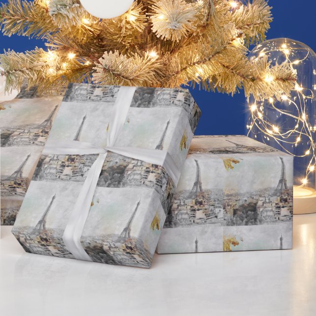 Eiffeltornet Paris Presentpapper – Elegant fransk (Helgdagar)