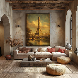 Eiffeltornet Paris – Retro Vintage från mitten av  Poster