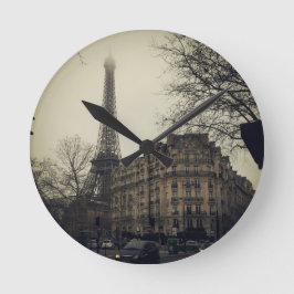 Eiffeltornet Paris Stad Byggnad Arkitektur Rund Klocka