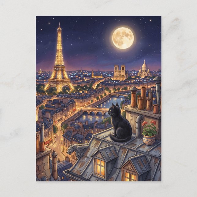 Eiffeltornet Paris Tak Frankrike Vykort (Framsida)