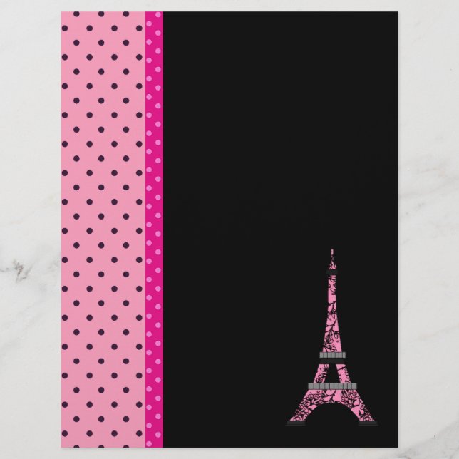Eiffeltornet Paris tema Scrapbook papper (Framsida)