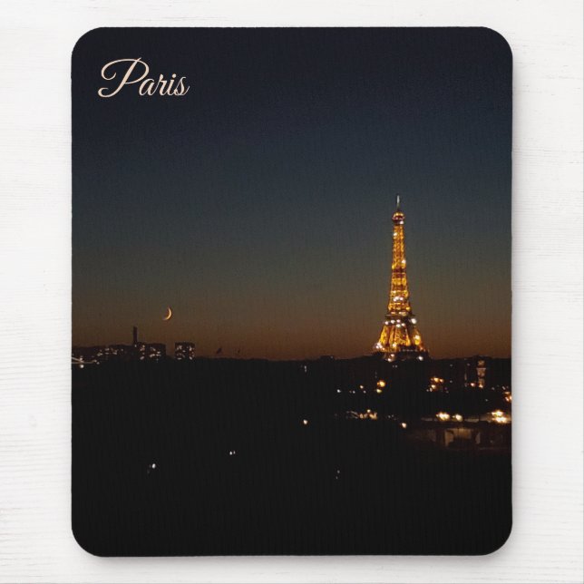Eiffeltornet Paris vid solnedgång Musmatta (Framsidan)
