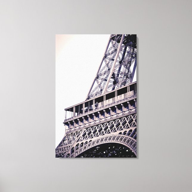 Eiffeltornets detalj, Paris, Frankrike Canvastryck (Framsida)