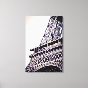 Eiffeltornets detalj, Paris, Frankrike Canvastryck
