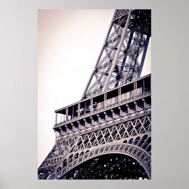 Eiffeltornets detalj, Paris, Frankrike Poster (Framsidan)